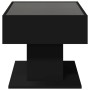 Center table with LED lights, engineered wood, black, 70x50x45 cm by , Coffee table - Ref: Foro24-847533, Price: 143,36 €, Di...