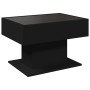 Center table with LED lights, engineered wood, black, 70x50x45 cm by , Coffee table - Ref: Foro24-847533, Price: 143,36 €, Di...