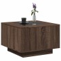 Mesa de centro y LED madera ingeniería marrón roble 60x60x40 cm de , Mesas de centro - Ref: Foro24-847573, Precio: 133,99 €, ...