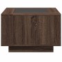 Mesa de centro y LED madera ingeniería marrón roble 60x60x40 cm de , Mesas de centro - Ref: Foro24-847573, Precio: 133,99 €, ...