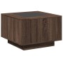 Mesa de centro y LED madera ingeniería marrón roble 60x60x40 cm de , Mesas de centro - Ref: Foro24-847573, Precio: 133,99 €, ...