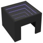 Mesita de noche con Infinity LED negro 40x40x30 cm de , Mesitas de noche - Ref: Foro24-3284071, Precio: 71,77 €, Descuento: %