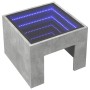 Mesita de noche con Infinity LED gris hormigón 40x40x30 cm de , Mesitas de noche - Ref: Foro24-3284073, Precio: 68,99 €, Desc...