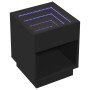 Bedside table with Infinity LED black 40x40x50 cm by , Nightstands - Ref: Foro24-3284078, Price: 80,54 €, Discount: %