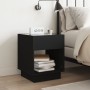 Bedside table with Infinity LED black 40x40x50 cm by , Nightstands - Ref: Foro24-3284078, Price: 80,54 €, Discount: %