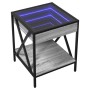 Coffee table with Infinity LED gray Sonoma 40x40x49 cm by , Nightstands - Ref: Foro24-3284099, Price: 75,09 €, Discount: %