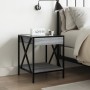 Coffee table with Infinity LED gray Sonoma 40x40x49 cm by , Nightstands - Ref: Foro24-3284099, Price: 75,09 €, Discount: %