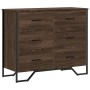 Engineered wood brown oak chest of drawers 91x35.5x74.5 cm by , Drawers - Ref: Foro24-3295306, Price: 158,78 €, Discount: %