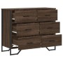 Engineered wood brown oak chest of drawers 91x35.5x74.5 cm by , Drawers - Ref: Foro24-3295306, Price: 158,78 €, Discount: %