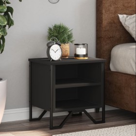 Black engineered wood bedside table 40x30x40 cm by , Nightstands - Ref: Foro24-848494, Price: 42,51 €, Discount: %