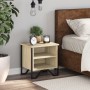 Bedside table made of plywood in oak color, measuring 40x30x40 cm. by , Nightstands - Ref: Foro24-848496, Price: 37,63 €, Dis...