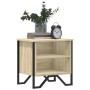 Bedside table made of plywood in oak color, measuring 40x30x40 cm. by , Nightstands - Ref: Foro24-848496, Price: 37,63 €, Dis...