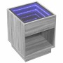 Coffee table with Infinity LED gray Sonoma 40x40x50 cm by , Coffee table - Ref: Foro24-847649, Price: 80,99 €, Discount: %