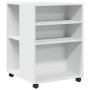 Side table with wheels, engineered wood, white, 55x60x78 cm by , Filing cabinets - Ref: Foro24-853155, Price: 90,07 €, Discou...