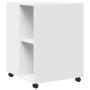 Side table with wheels, engineered wood, white, 55x60x78 cm by , Filing cabinets - Ref: Foro24-853155, Price: 90,07 €, Discou...