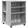 Side table with wheels, engineered wood, Sonoma grey, 55x60x78 cm by , Filing cabinets - Ref: Foro24-853160, Price: 90,07 €, ...