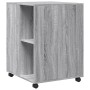 Side table with wheels, engineered wood, Sonoma grey, 55x60x78 cm by , Filing cabinets - Ref: Foro24-853160, Price: 90,07 €, ...