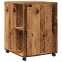 Mesa auxiliar ruedas madera ingeniería envejecido 55x60x78 cm de , Armarios archivadores - Ref: Foro24-853162, Precio: 87,73 ...