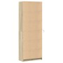 Aparador con LED madera ingeniería roble Sonoma 74x32,5x200 cm de , Aparadores - Ref: Foro24-3307893, Precio: 200,70 €, Descu...