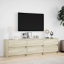 LED TV stand made of Sonoma oak engineered wood, measuring 180x34x50 cm. by , TV Furniture - Ref: Foro24-3307928, Price: 183,...