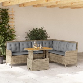 Gartensofagarnitur 2-teilig mit braunen Polstern aus synthetischem Rattan. von , Gartensets - Ref: Foro24-3262089, Preis: 465...