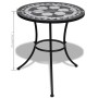 Schwarz-weißer Mosaik-Terrassen-Bistrotisch 60 cm von vidaXL, Gartentische - Ref: Foro24-41532, Preis: 89,18 €, Rabatt: %