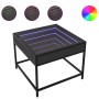 Coffee table with Infinity LED black 50x50x41 cm by , Coffee table - Ref: Foro24-847677, Price: 85,43 €, Discount: %