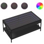 Mesa de centro con Infinity LED negro 90x50x38 cm de , Mesas de centro - Ref: Foro24-847707, Precio: 122,08 €, Descuento: %