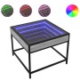 Coffee table with Infinity LED Sonoma gray 50x50x41 cm by , Coffee table - Ref: Foro24-847680, Price: 85,43 €, Discount: %