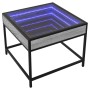 Coffee table with Infinity LED Sonoma gray 50x50x41 cm by , Coffee table - Ref: Foro24-847680, Price: 85,43 €, Discount: %