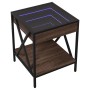 Mesa de centro con Infinity LED marrón roble 40x40x49 cm de , Mesas de centro - Ref: Foro24-847696, Precio: 75,09 €, Descuent...