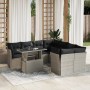 Garden furniture set 9 pieces and light gray synthetic rattan cushions by , Garden sets - Ref: Foro24-3266432, Price: 697,94 ...