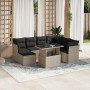 Garden sofa set 8 pieces and gray synthetic rattan cushions by , Garden sets - Ref: Foro24-3266762, Price: 613,89 €, Discount: %