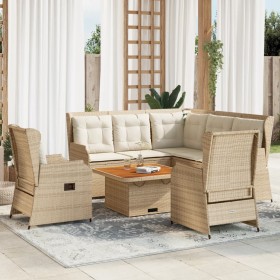 Gartenmöbel-Set, 5-teilig, mit beigen Polstern aus synthetischem Rattan. von , Gartensets - Ref: Foro24-3262153, Preis: 788,9...