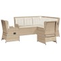 Set muebles de jardín 5 pzas con cojines ratán sintético beige de , Conjuntos de jardín - Ref: Foro24-3262153, Precio: 749,79...