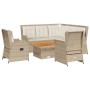 Gartenmöbel-Set mit 6-teiligen Kissen aus synthetischem Rattan in Beige. von , Gartensets - Ref: Foro24-3262158, Preis: 887,2...