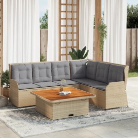 Set muebles de jardín 5 pzas con cojines ratán sintético beige de , Conjuntos de jardín - Ref: Foro24-3262617, Precio: 817,03...