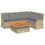 Set muebles de jardín 5 pzas con cojines ratán sintético beige de , Conjuntos de jardín - Ref: Foro24-3262617, Precio: 818,60...