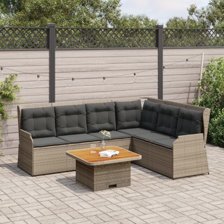 Gartenmöbel-Set 5-teilig mit grauen Polstern aus synthetischem Rattan von , Gartensets - Ref: Foro24-3262166, Preis: 735,38 €...