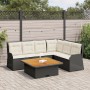 Set de muebles de jardín 5 pzas y cojines ratán sintético negro de , Conjuntos de jardín - Ref: Foro24-3262615, Precio: 751,6...