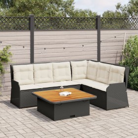 Gartenmöbel-Set 5-teilig mit schwarzen Polstern aus synthetischem Rattan von , Gartensets - Ref: Foro24-3262615, Preis: 751,6...