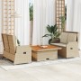 Set muebles de jardín 3 piezas y cojines ratán sintético beige de , Conjuntos de jardín - Ref: Foro24-3262746, Precio: 628,89...