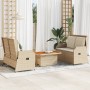 Gartenmöbel-Set 3-teilig und Kissen aus synthetischem Rattan in Beige. von , Gartensets - Ref: Foro24-3262750, Preis: 534,81 ...