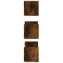 Wall shelves 3 units engineered wood smoked oak 58x18x18cm by , Shelves and shelves - Ref: Foro24-853285, Price: 29,60 €, Dis...