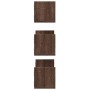 Wall shelves 3 units engineered wood brown oak 58x18x18cm by , Shelves and shelves - Ref: Foro24-853287, Price: 30,30 €, Disc...