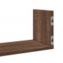 Wall shelves 3 units engineered wood brown oak 58x18x18cm by , Shelves and shelves - Ref: Foro24-853287, Price: 30,30 €, Disc...