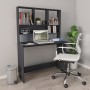 Desk with gray plywood shelves 110x45x157 cm by , Desks - Ref: Foro24-800389, Price: 91,67 €, Discount: %