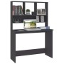 Desk with gray plywood shelves 110x45x157 cm by , Desks - Ref: Foro24-800389, Price: 91,67 €, Discount: %