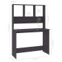 Desk with gray plywood shelves 110x45x157 cm by , Desks - Ref: Foro24-800389, Price: 91,67 €, Discount: %