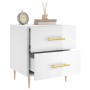 Bedside table 2 units engineered wood glossy white 40x35x47.5cm by , Nightstands - Ref: Foro24-827281, Price: 128,03 €, Disco...